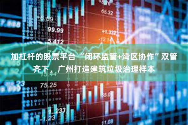加杠杆的股票平台 “闭环监管+湾区协作”双管齐下，广州打造建筑垃圾治理样本