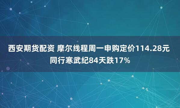 西安期货配资 摩尔线程周一申购定价114.28元 同行寒武纪84天跌17%