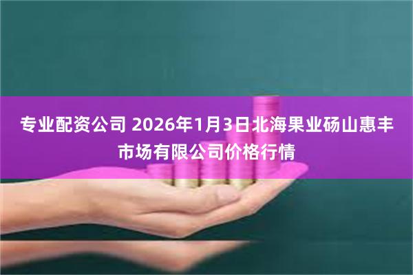专业配资公司 2026年1月3日北海果业砀山惠丰市场有限公司价格行情