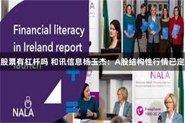 股票有杠杆吗 和讯信息杨玉杰：A股结构性行情已定