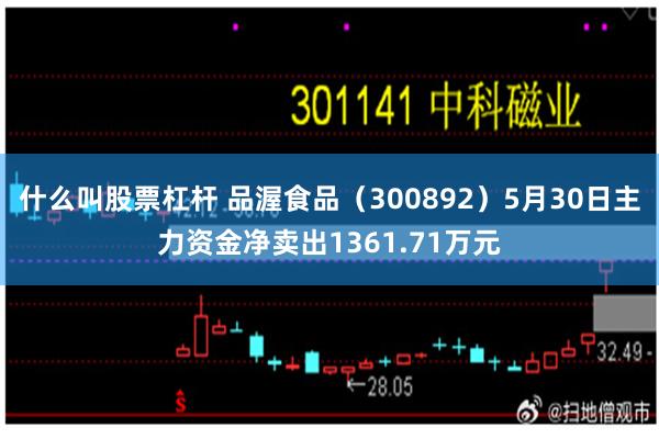 什么叫股票杠杆 品渥食品(300892)5月30日主力资金净卖出1361.71万元