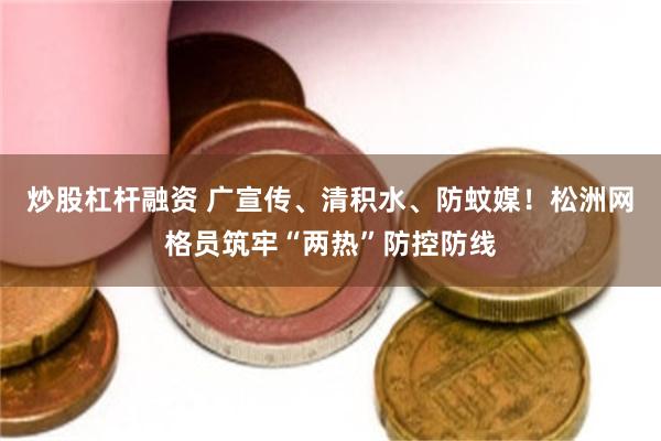 炒股杠杆融资 广宣传、清积水、防蚊媒！松洲网格员筑牢“两热”防控防线