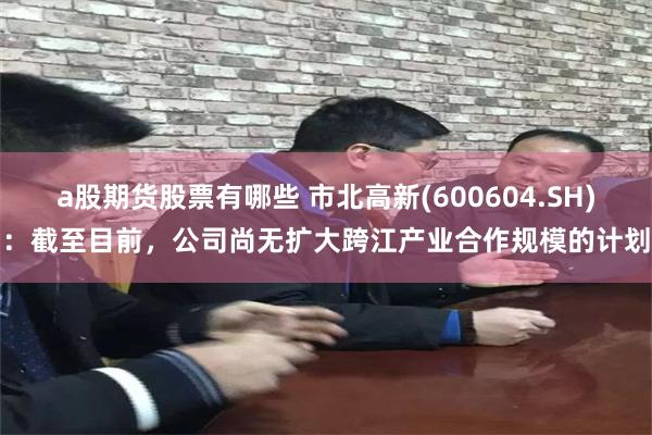 a股期货股票有哪些 市北高新(600604.SH)：截至目前，公司尚无扩大跨江产业合作规模的计划