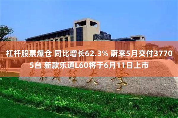 杠杆股票爆仓 同比增长62.3% 蔚来5月交付37705台 新款乐道L60将于6月11日上市