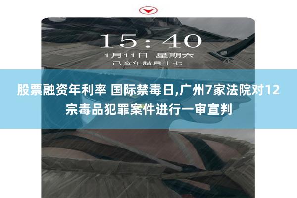 股票融资年利率 国际禁毒日,广州7家法院对12宗毒品犯罪案件进行一审宣判