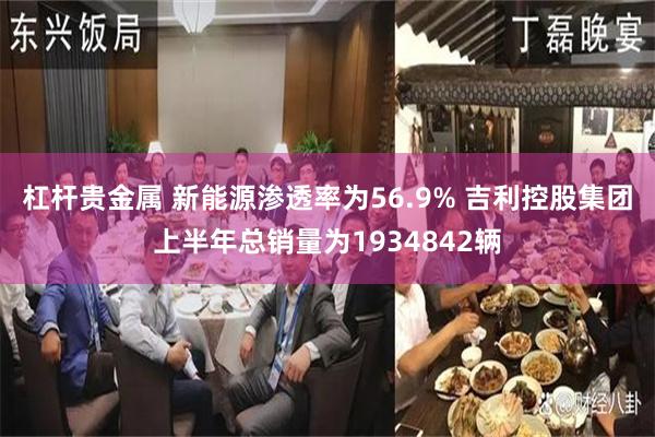 杠杆贵金属 新能源渗透率为56.9% 吉利控股集团上半年总销量为1934842辆