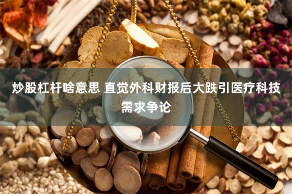 炒股杠杆啥意思 直觉外科财报后大跌引医疗科技需求争论