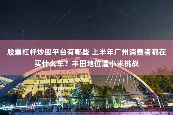 股票杠杆炒股平台有哪些 上半年广州消费者都在买什么车？丰田地位遭小米挑战