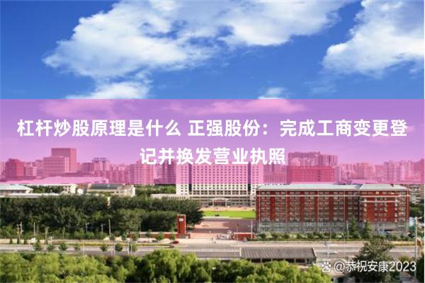 杠杆炒股原理是什么 正强股份：完成工商变更登记并换发营业执照