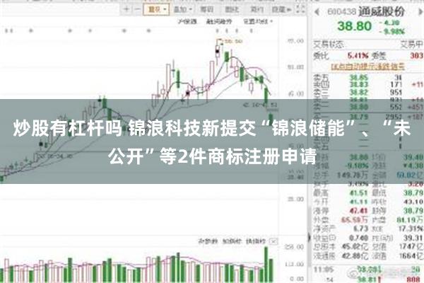 炒股有杠杆吗 锦浪科技新提交“锦浪储能”、“未公开”等2件商标注册申请