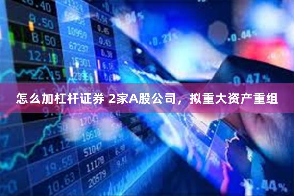 怎么加杠杆证券 2家A股公司，拟重大资产重组