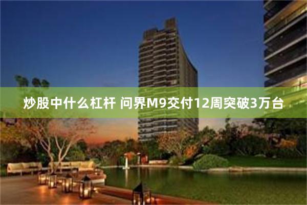 炒股中什么杠杆 问界M9交付12周突破3万台