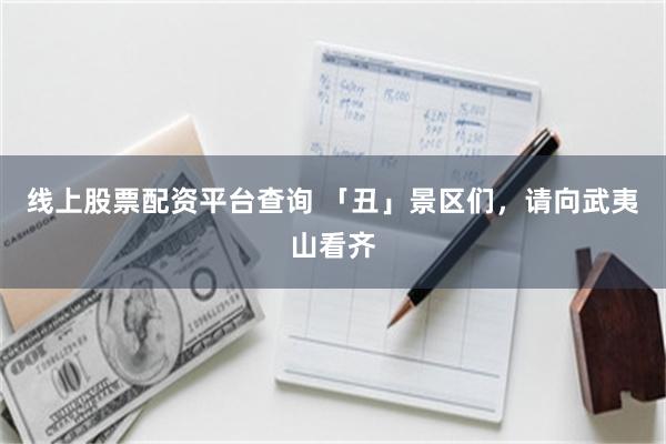 线上股票配资平台查询 「丑」景区们,请向武夷山看齐