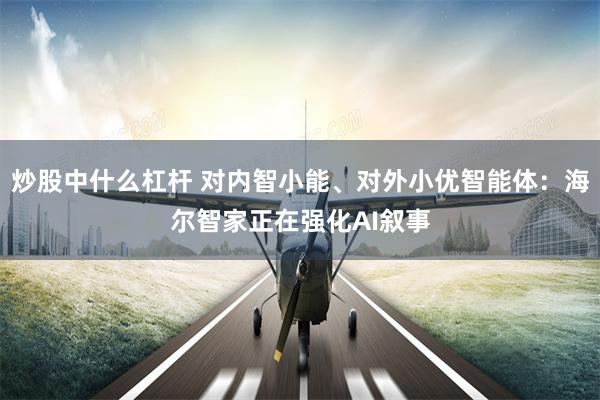 炒股中什么杠杆 对内智小能、对外小优智能体：海尔智家正在强化AI叙事