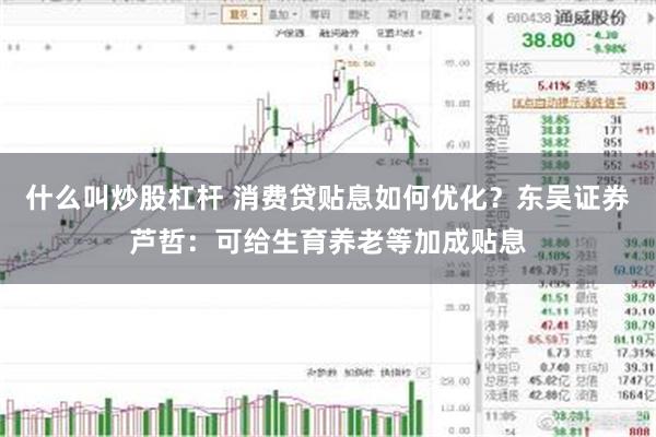 什么叫炒股杠杆 消费贷贴息如何优化？东吴证券芦哲：可给生育养老等加成贴息